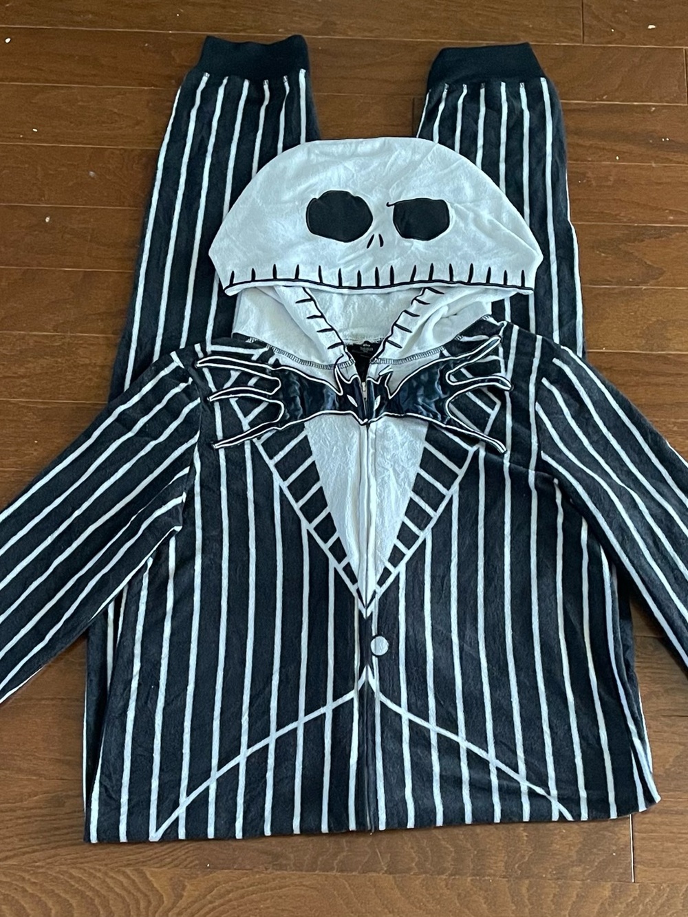 Disney Nightmare Before Christmas Jack Skellington Union Suit Pajama Medium 8/10